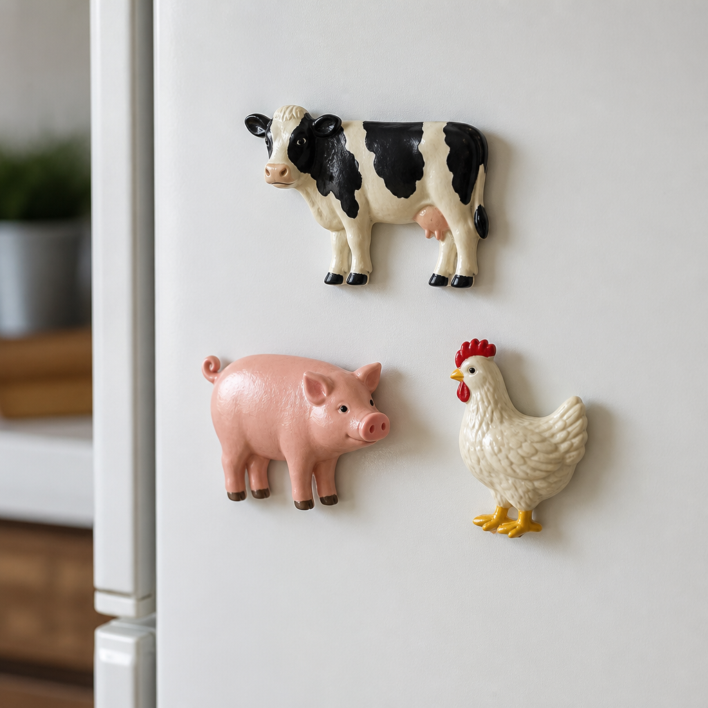 Animal fridge magnet set