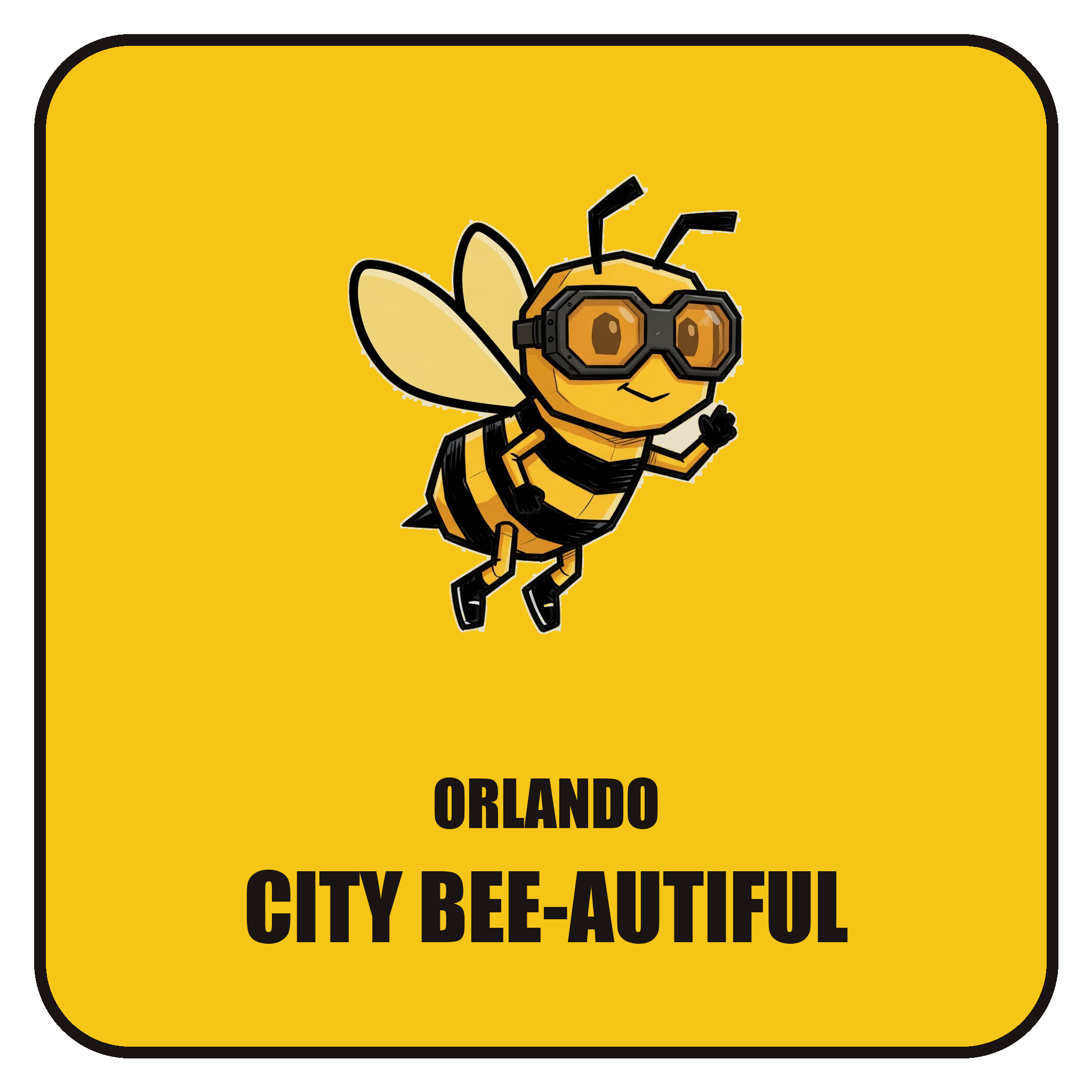 City Bee-autiful Hex magnet
