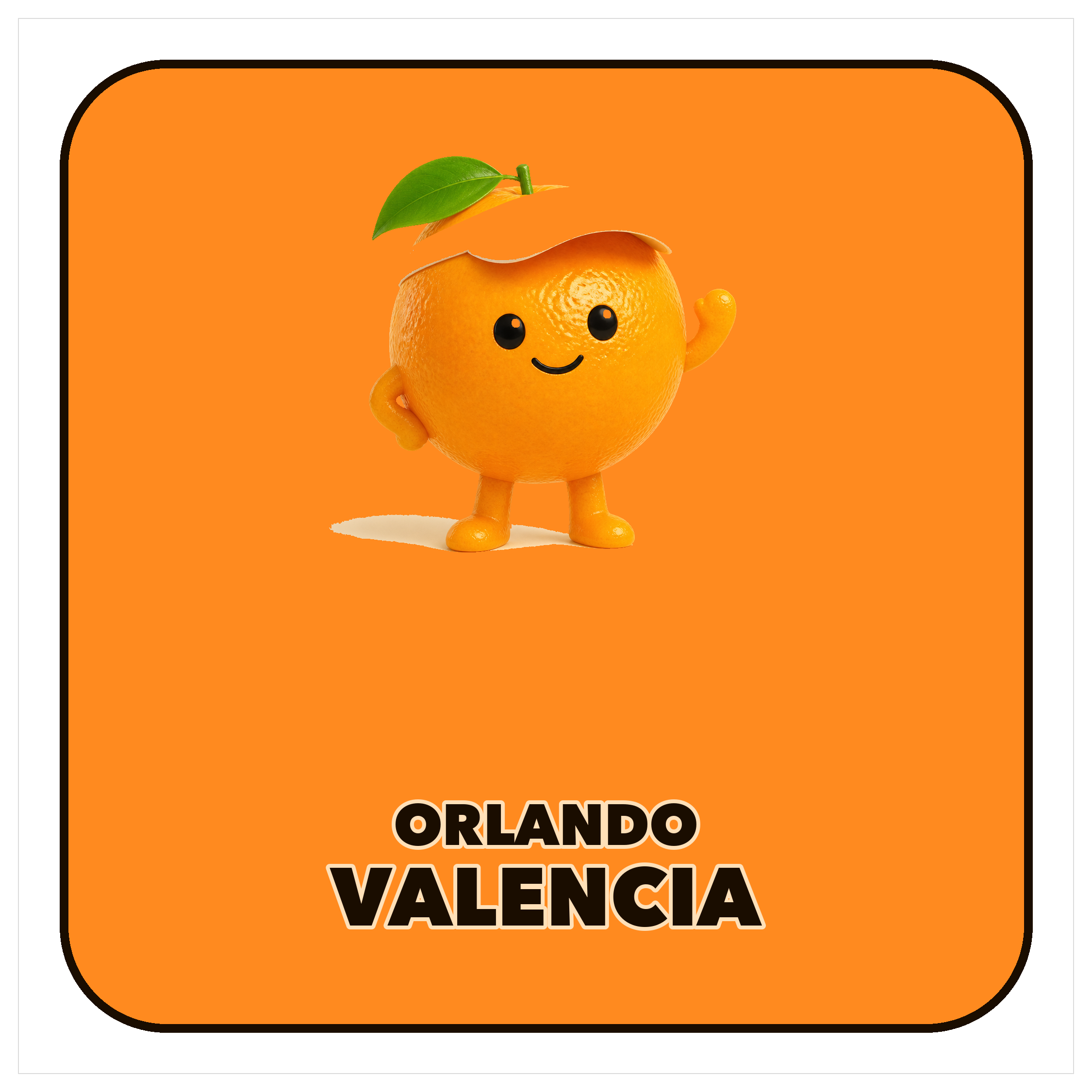 Valencia orange magnet