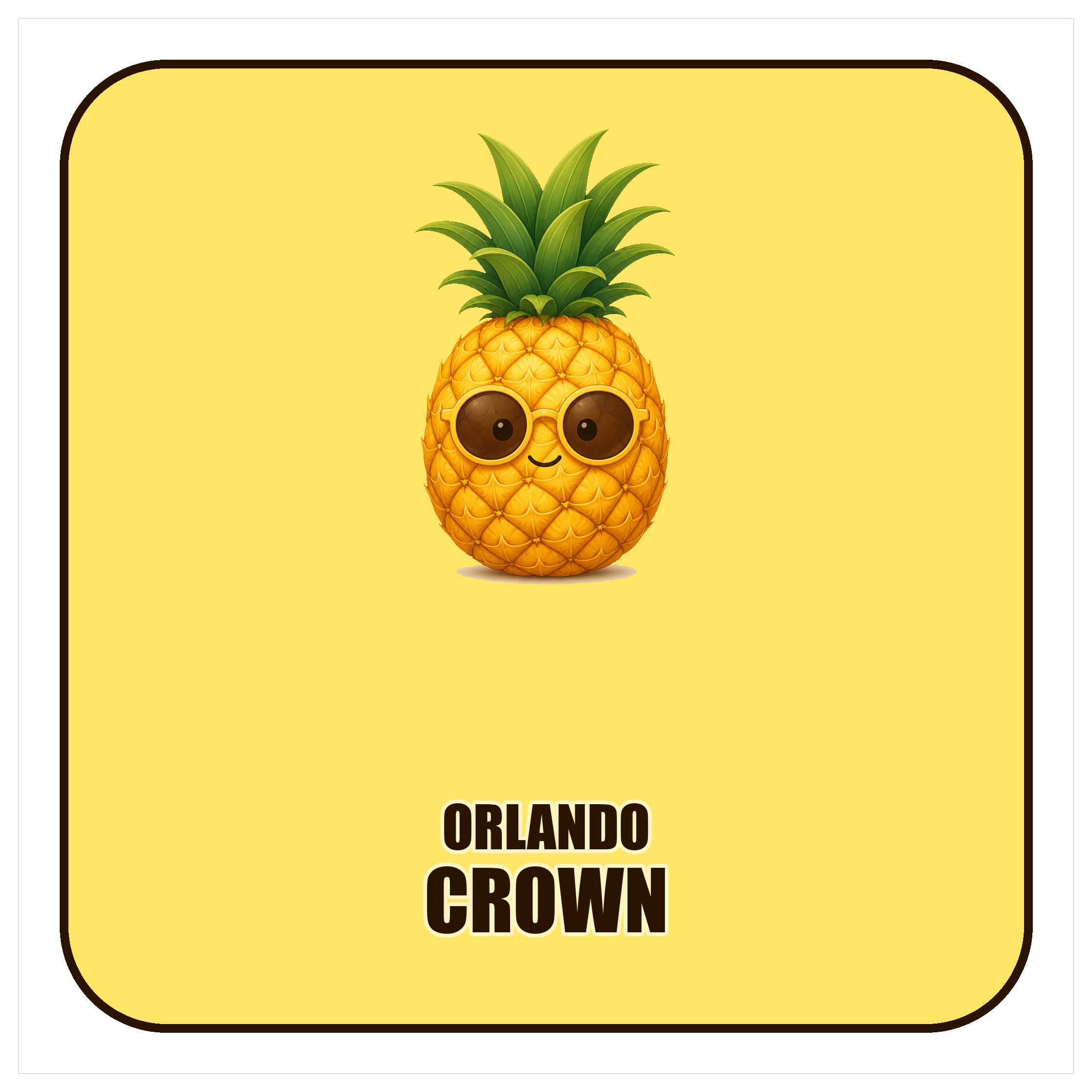 Crown pineapple magnet