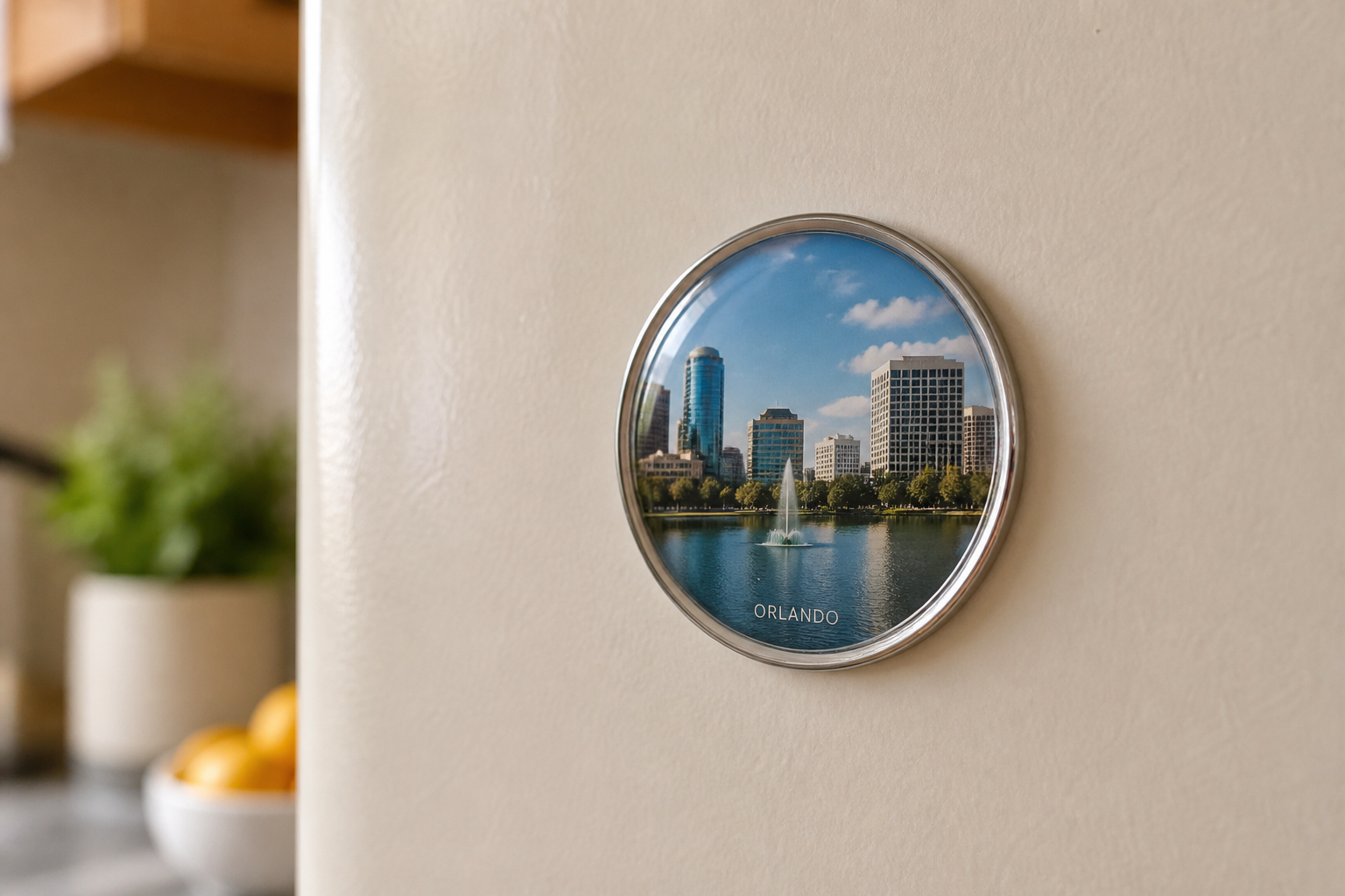 Orlando crystal glass magnet